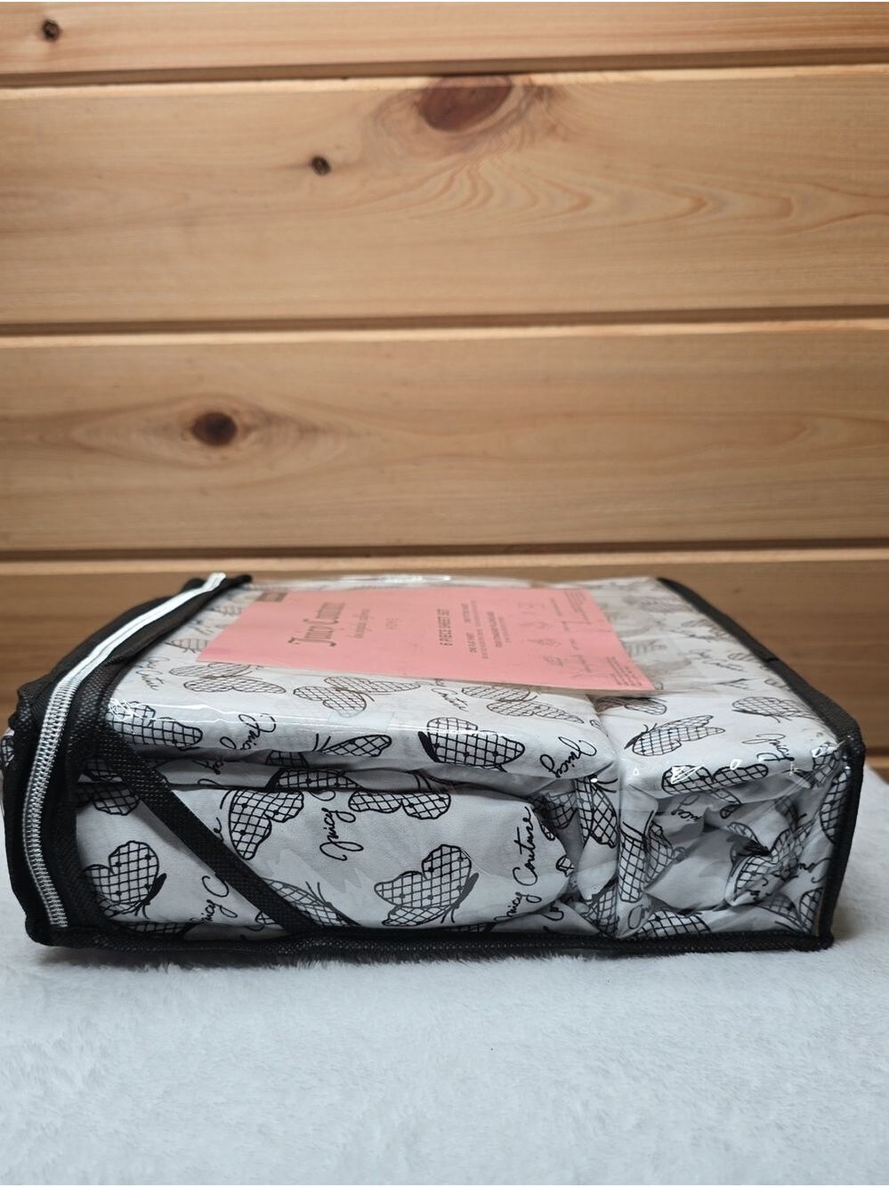 Juicy Couture 6 piece QUEEN Sweet Butterflies Sheet Set-NWT - Picture 3 of 4